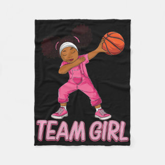 Team Girl Bysketbyll Bbyll Player Fleece Blanket