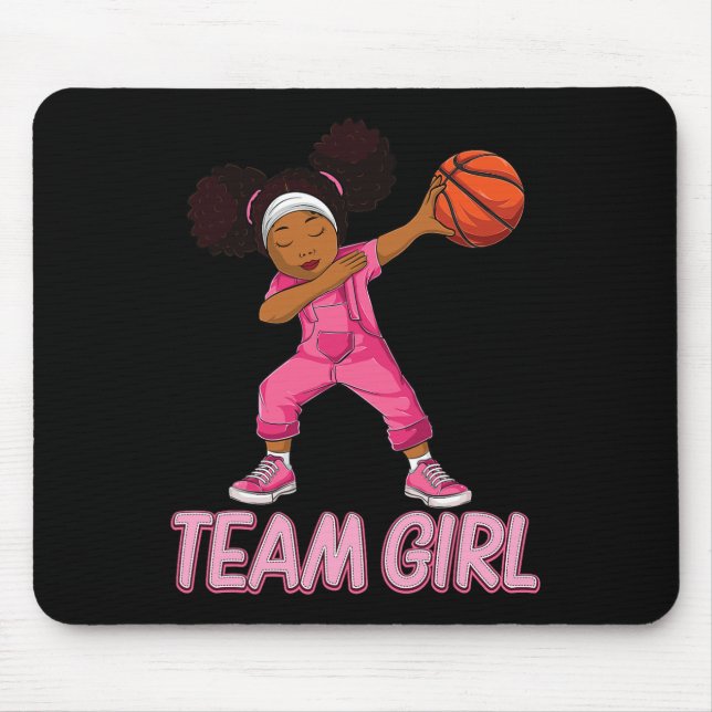 Team Girl Bysketbyll Bbyll Player  Mouse Pad (Front)