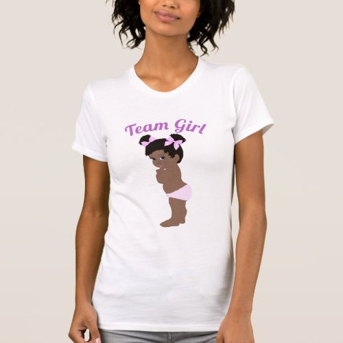 Team Girl Cute Baby Gender Reveal T_Shirt