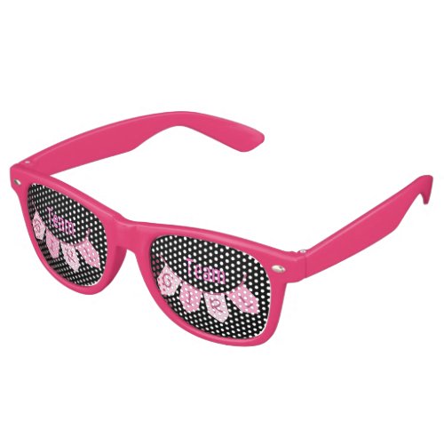 Team Girl Gender Reveal Adult Retro Sunglasses 