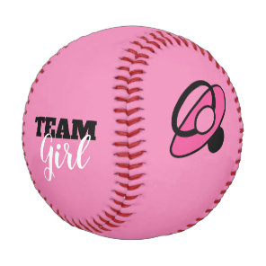 Team Girl Gender Reveal Baseball
