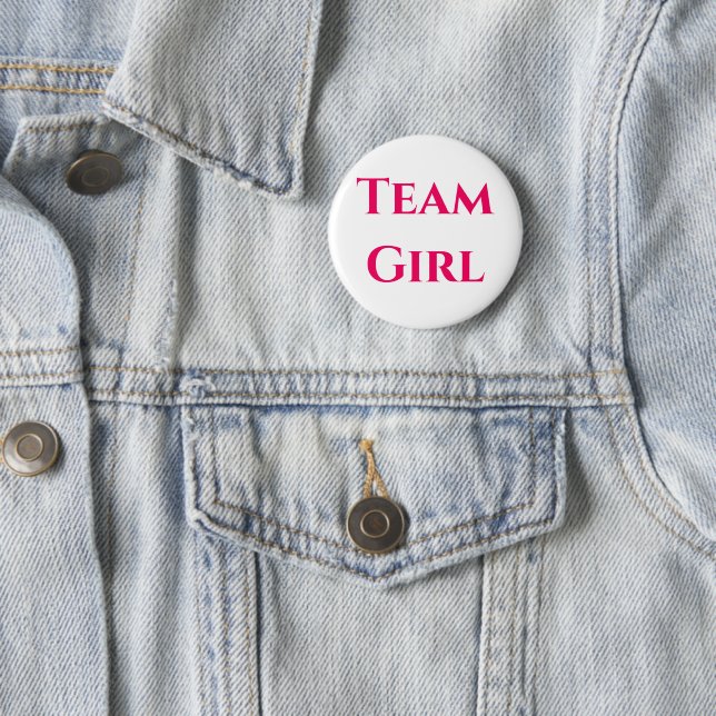 Team Girl Gender Reveal Button (In Situ)