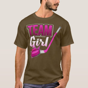 Team Girl Gender Reveal Hockey Baby Shower Party G T-Shirt