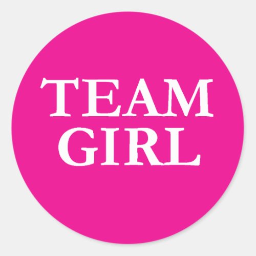 Team Girl _ Gender Reveal Stickers