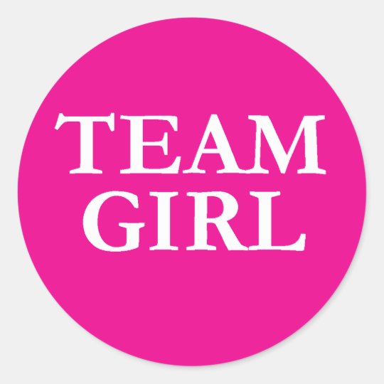 Team Girl Gender Reveal Stickers