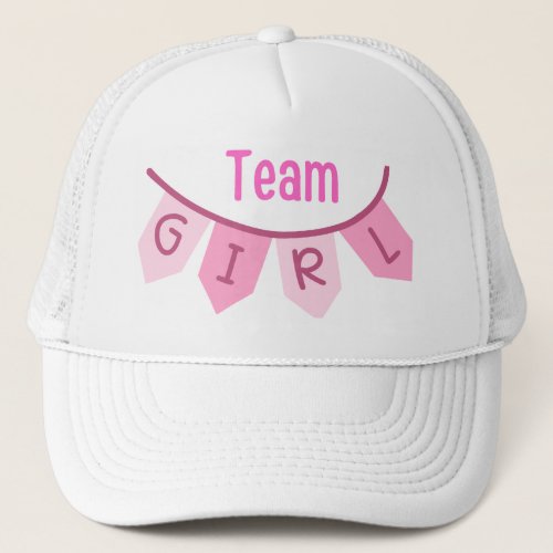 Team Girl Gender Reveal Trucker Hat 