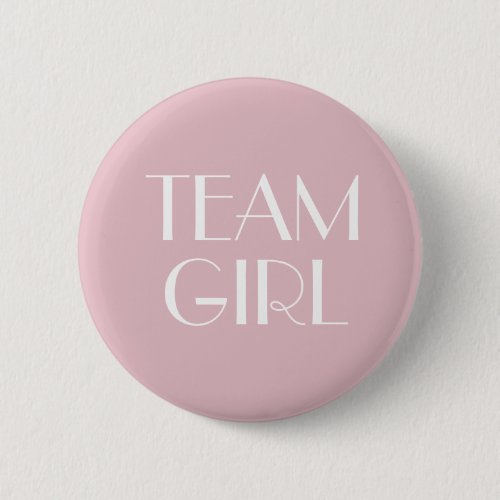 Team girl pink Baby Gender Reveal Party  Button