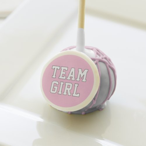 Team Girl Pink Gender Reveal Party Cake Pops