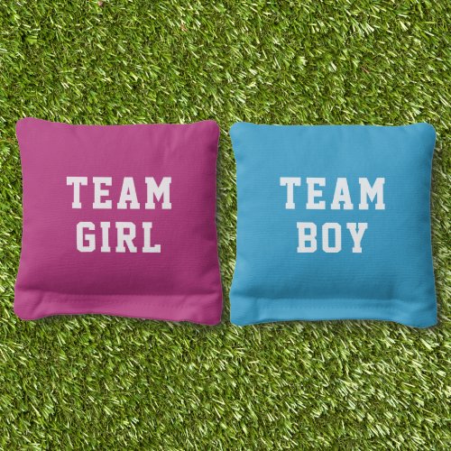 Team Girl Team Boy Baby Gender Reveal Party Cornhole Bags