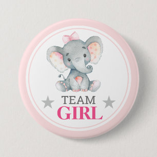 Team Girl Vote Gender Reveal Baby Shower Sprinkle Button