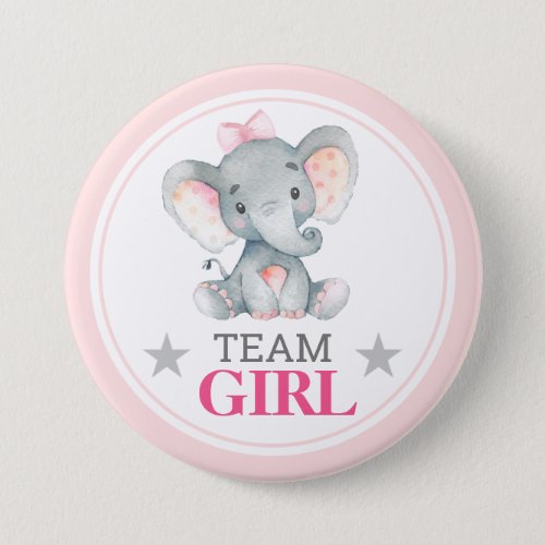 Team Girl Vote Gender Reveal Baby Shower Sprinkle Button