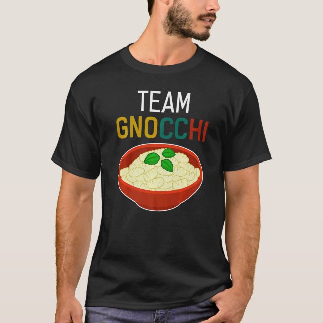 Team Gnocchi Italian Dumpling Food Humor T-Shirt (Front)