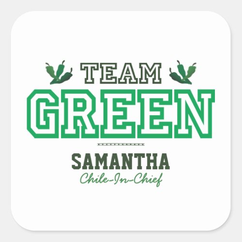 TEAM GREEN Member Square Sticker