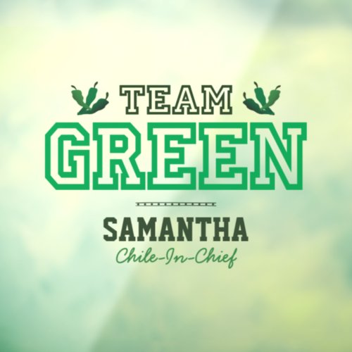 TEAM GREEN Member Window Cling