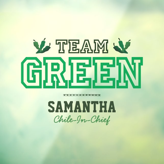 TEAM GREEN Member Window Cling (Sheet 3)