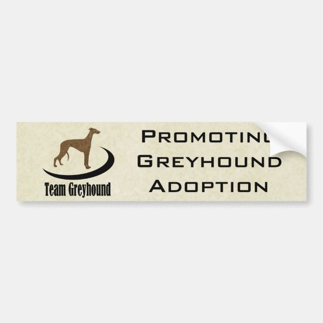 Team Greyhound Customizable Bumper Sticker (Front)