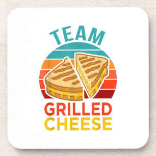 Team Grilled Cheese Funny Sandwich Lover Graphic Beverage Coaster