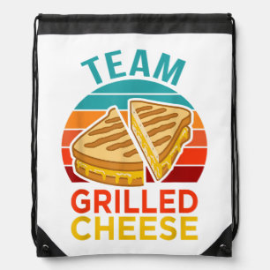 Team Grilled Cheese Funny Sandwich Lover Graphic Drawstring Bag