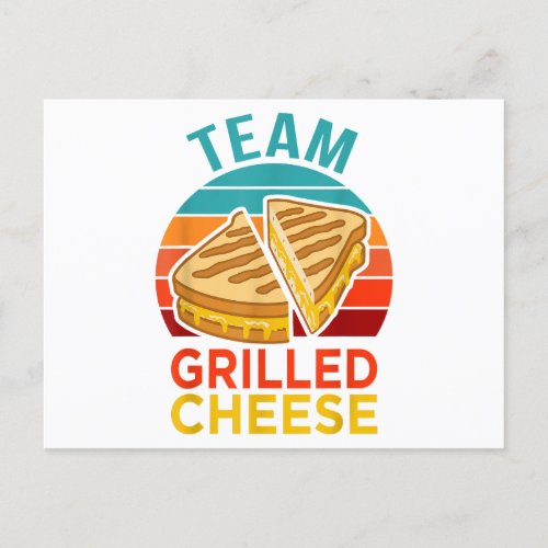 Team Grilled Cheese Funny Sandwich Lover Graphic Holiday Postcard