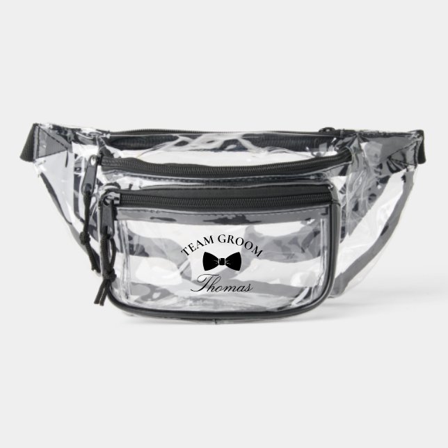 Team Groom Accessory · Custom Gift Groomsmaid Clear Fanny Pack (Front)