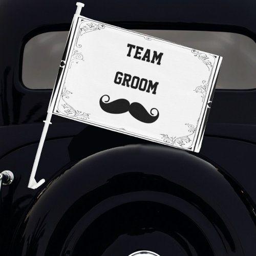 TEAM Groom bachelor party car flag