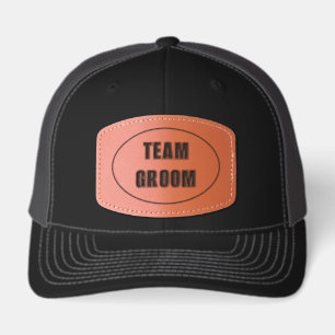 Team Groom Bachelor Party Leather Patch Hat