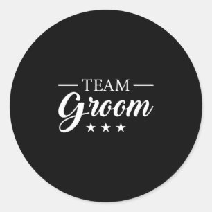 Team groom bachelor party team groom performance classic round sticker