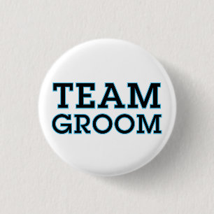 Team Groom Blue Outline Button