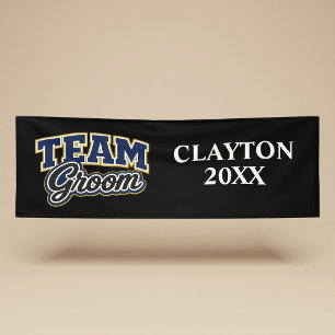 Team Groom Bold Wedding Party Banner