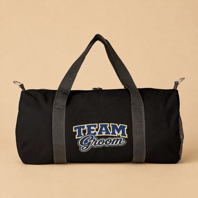 Team Groom Bold Wedding Party Duffle Bag (Creator Uploaded)