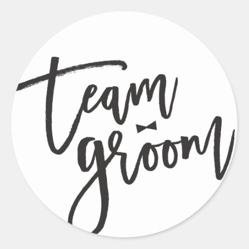 Team Groom Bow Tie Bachelor Party Modern Wedding Classic Round Sticker