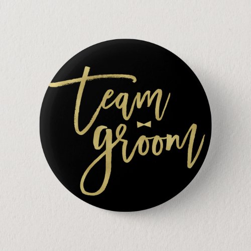 Team Groom Bow Tie Bachelor Party Wedding Button