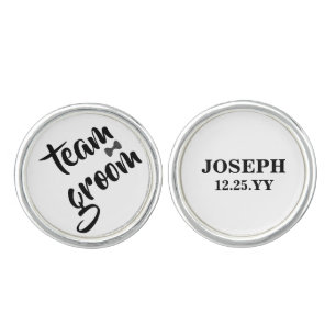 Team Groom Bow Tie Bachelor Party Wedding Cufflinks