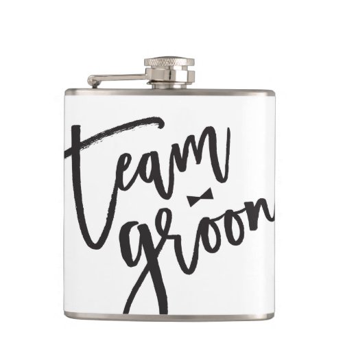 Team Groom Bow Tie Bachelor Party Wedding Flask