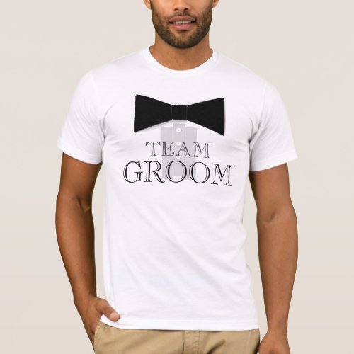 Team Groom Bow Tie Shirt