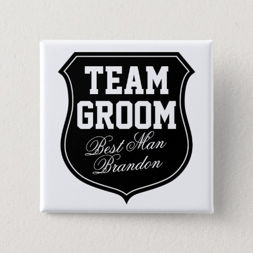 Team Groom buttons  Personalize for wedding party