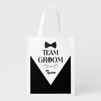 Team Groom - Custom Groomsmen Gift Bags by FestiveFair at Zazzle