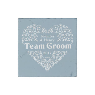 Team Groom custom names & year wedding magnet