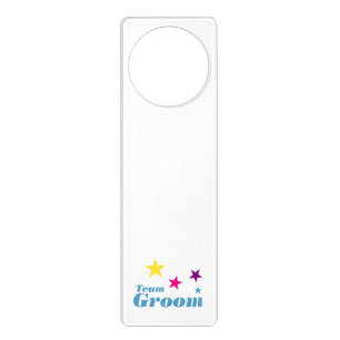 Team groom door hanger