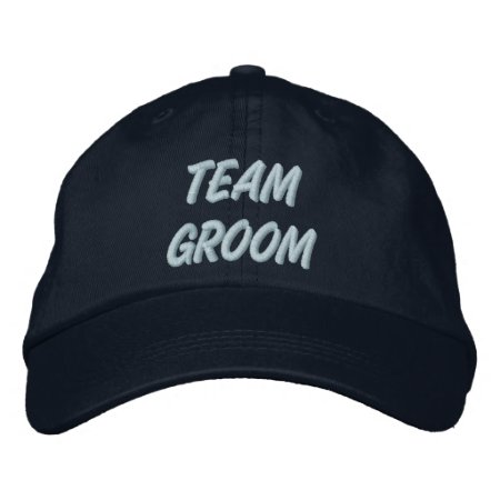 Team Groom Embroidered Baseball Cap