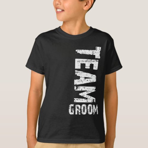 Team Groom Extra Large Grunge Text T_Shirt