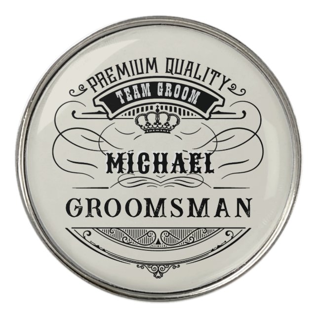 Team Groom Golf Ball Marker (Front)