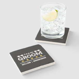 Team Groom Groomsman Stone Coaster