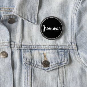Team Groom Groomsman Wedding Party Button
