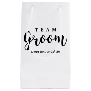 Team Groom Modern Wedding Favors for Groomsmen Small Gift Bag