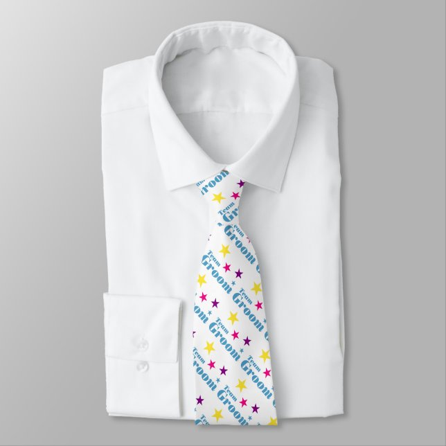Team groom neck tie (Tied)