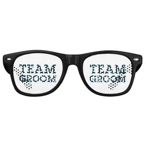 Team Groom Outline Retro Sunglasses