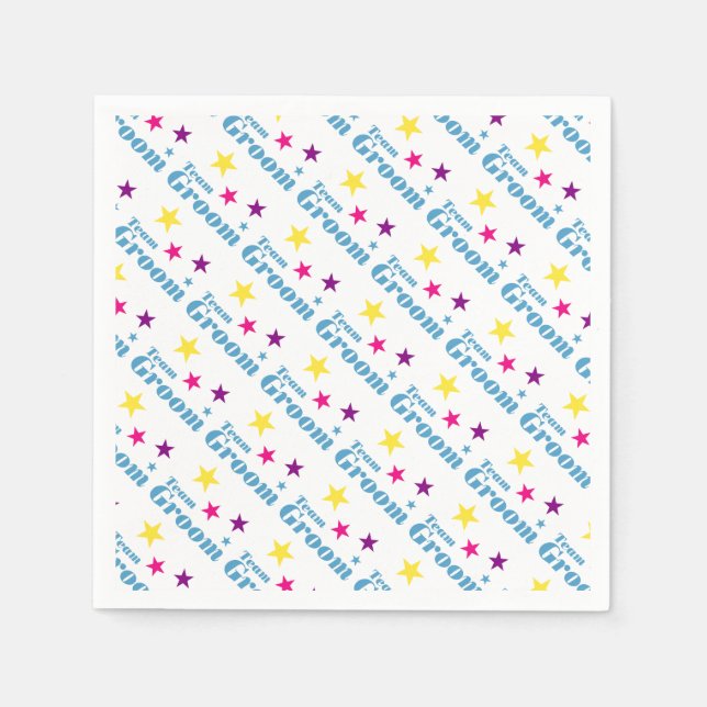 Team groom paper napkins (Front)