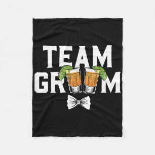 Team Groom Party Bachelor Shots Bride Wedding Fleece Blanket