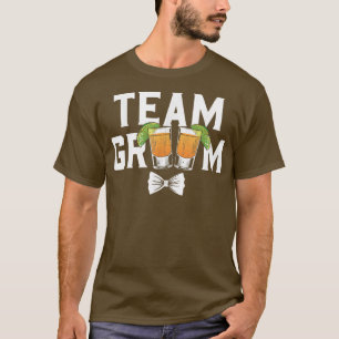 Team Groom Party Bachelor Shots Bride Wedding  T-Shirt